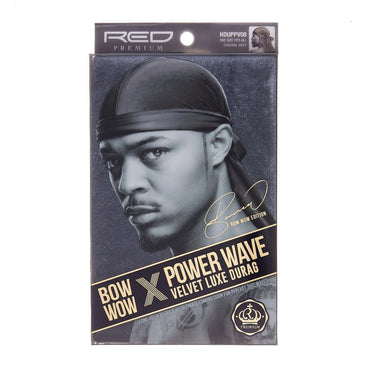 Red by Kiss Power Wave Velvet Luxe Durag Charcoal Grey HD78 - ANNS BEAUTY SUPPLY